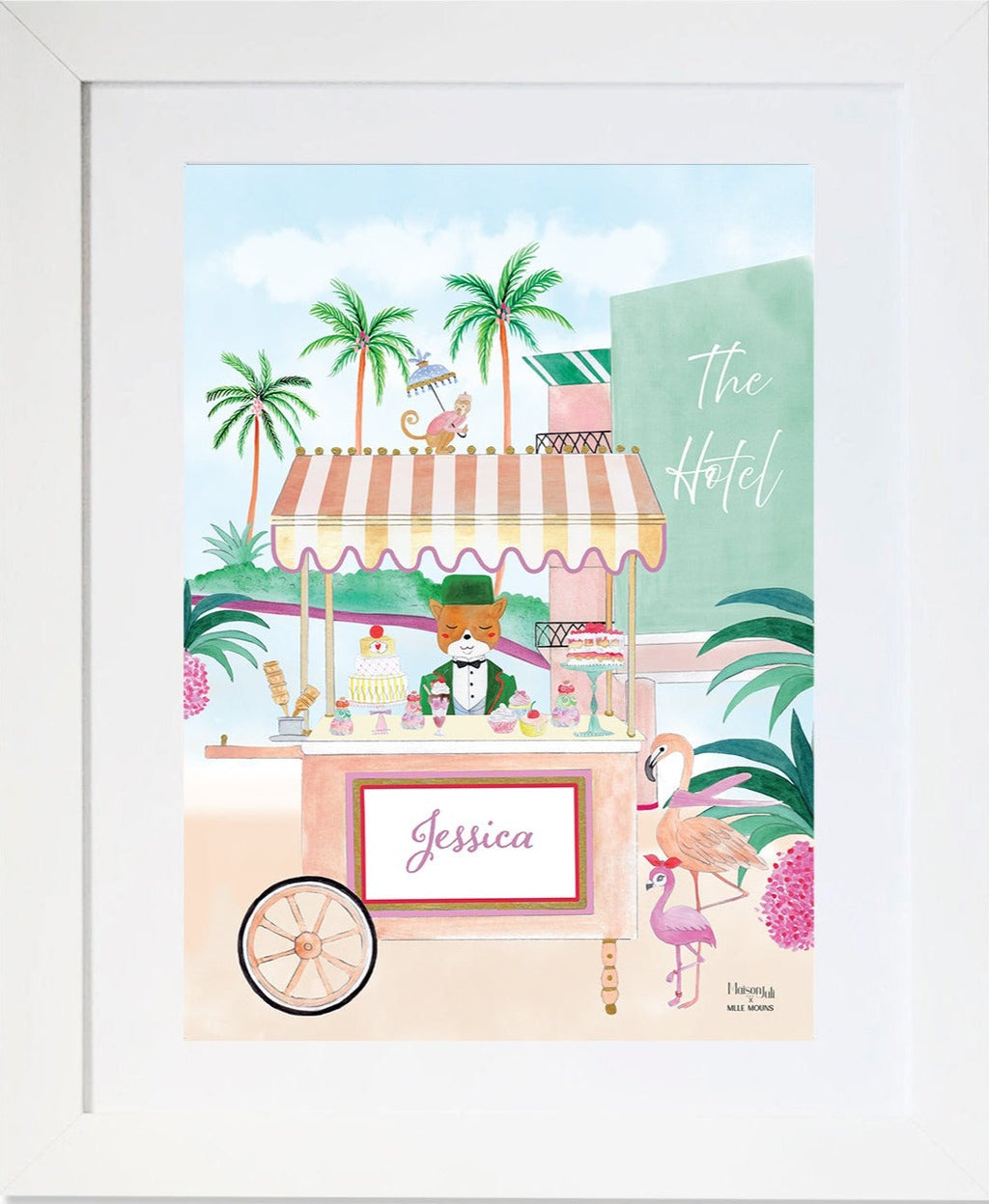 Personalised Beverly Hills Artwork for Girls