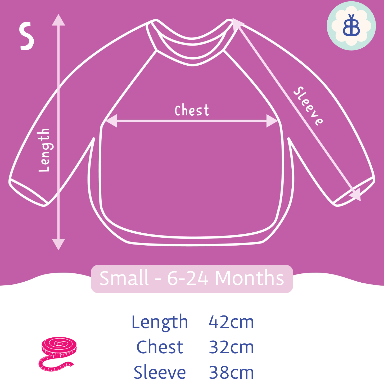 Long Sleeved Baby Bib - Rainbow print