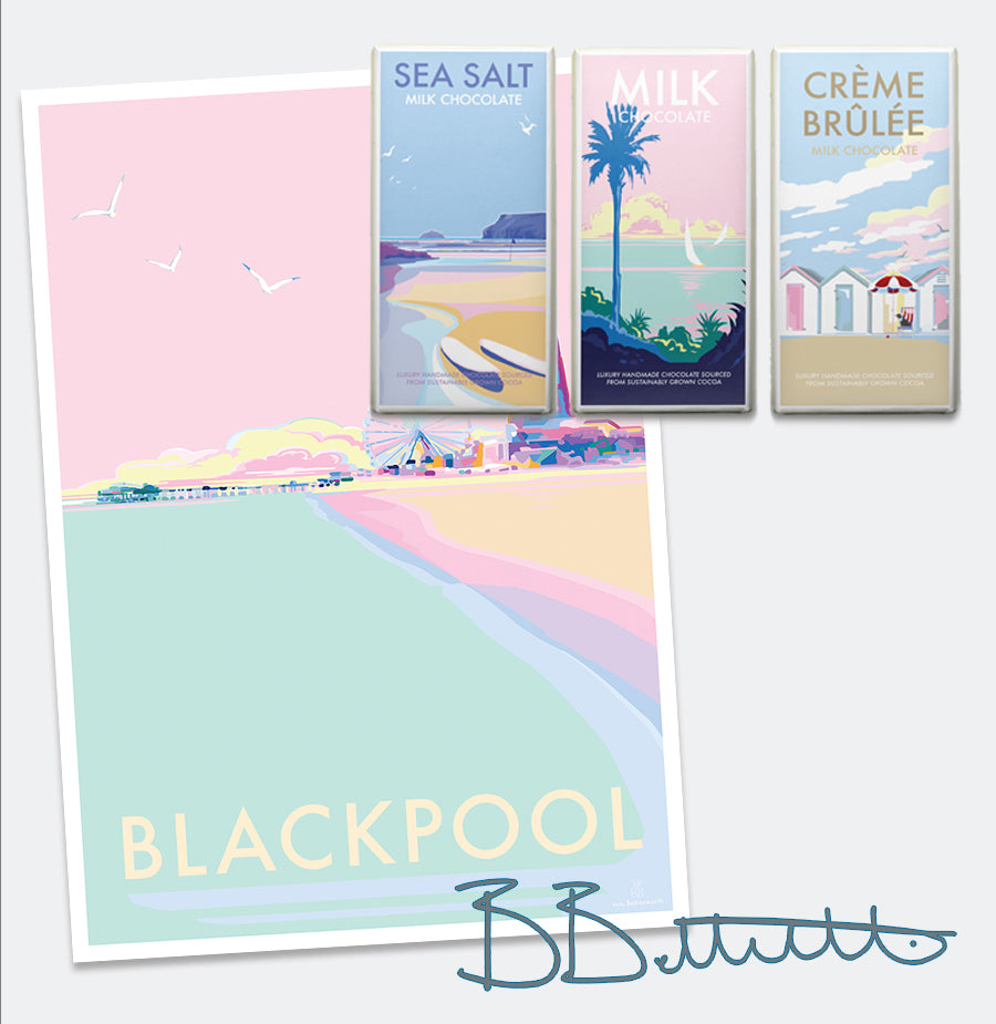 Blackpool Seaside Nostalgia Art Print