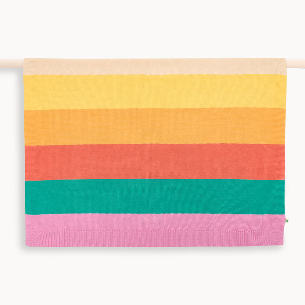 Bobby - Pink Rainbow Stripe Shawl