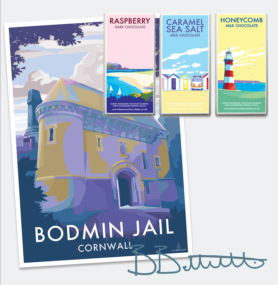 Bodmin Jail Vintage Travel Poster Print
