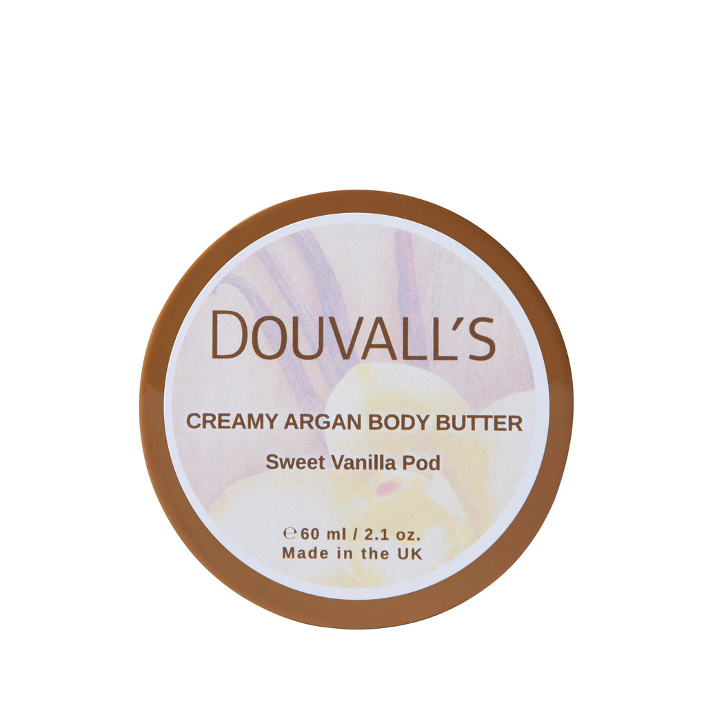 Organic Creamy Argan Body Butter 60ml in Six Natural Scents