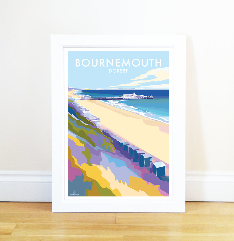 Bournemouth Vintage Travel Poster Print