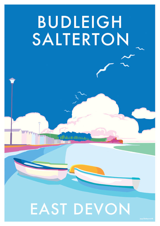 Budleigh Salterton Vintage Seaside Travel Poster Print