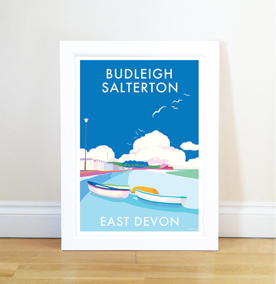 Budleigh Salterton Vintage Seaside Travel Poster Print