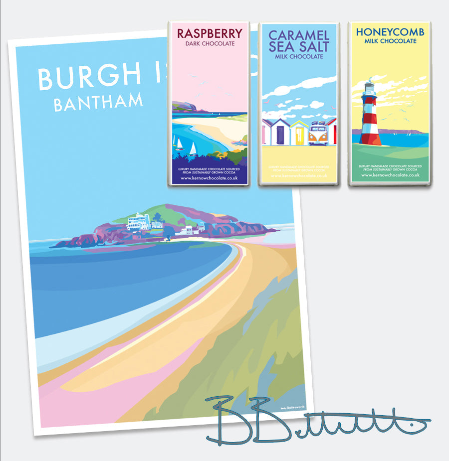 Burgh Island Vintage Seaside Travel Poster Print