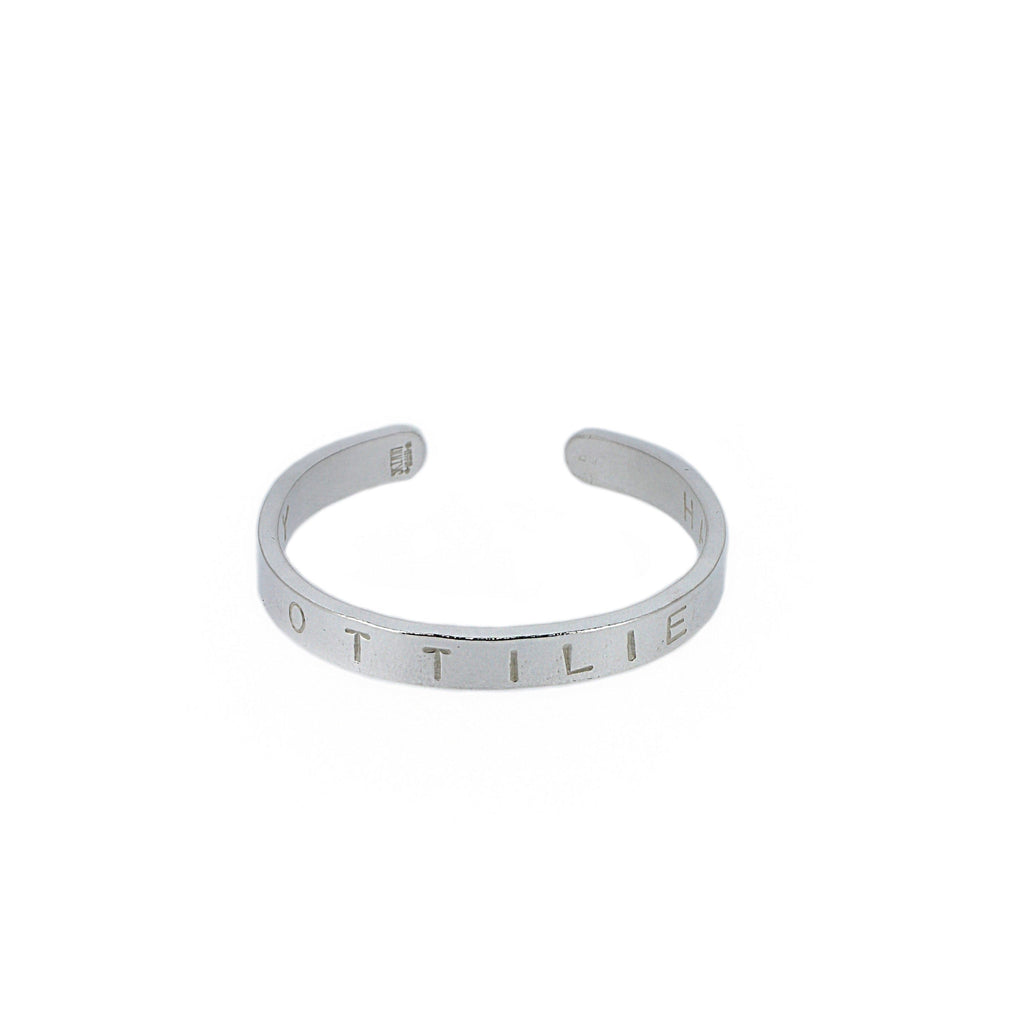 Personalised Sterling Silver Cuff Bangle for Children