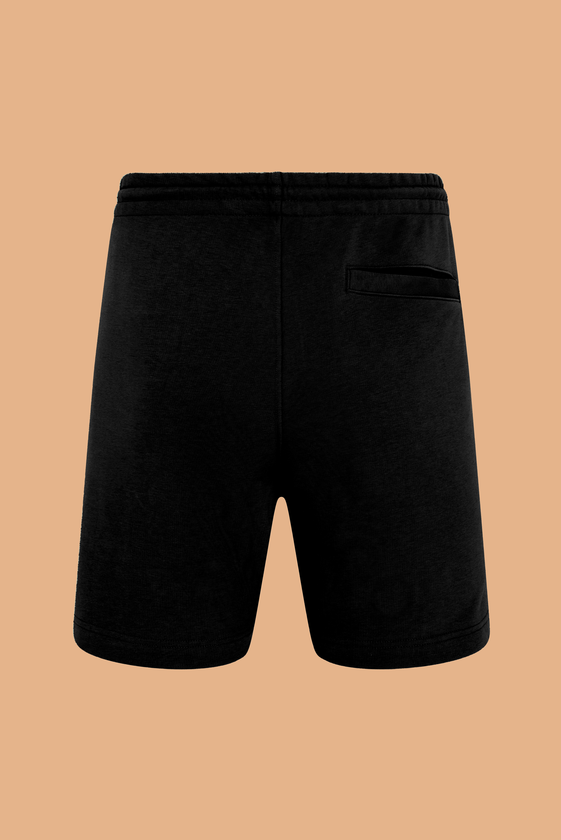 Embroidered P Shorts in Black