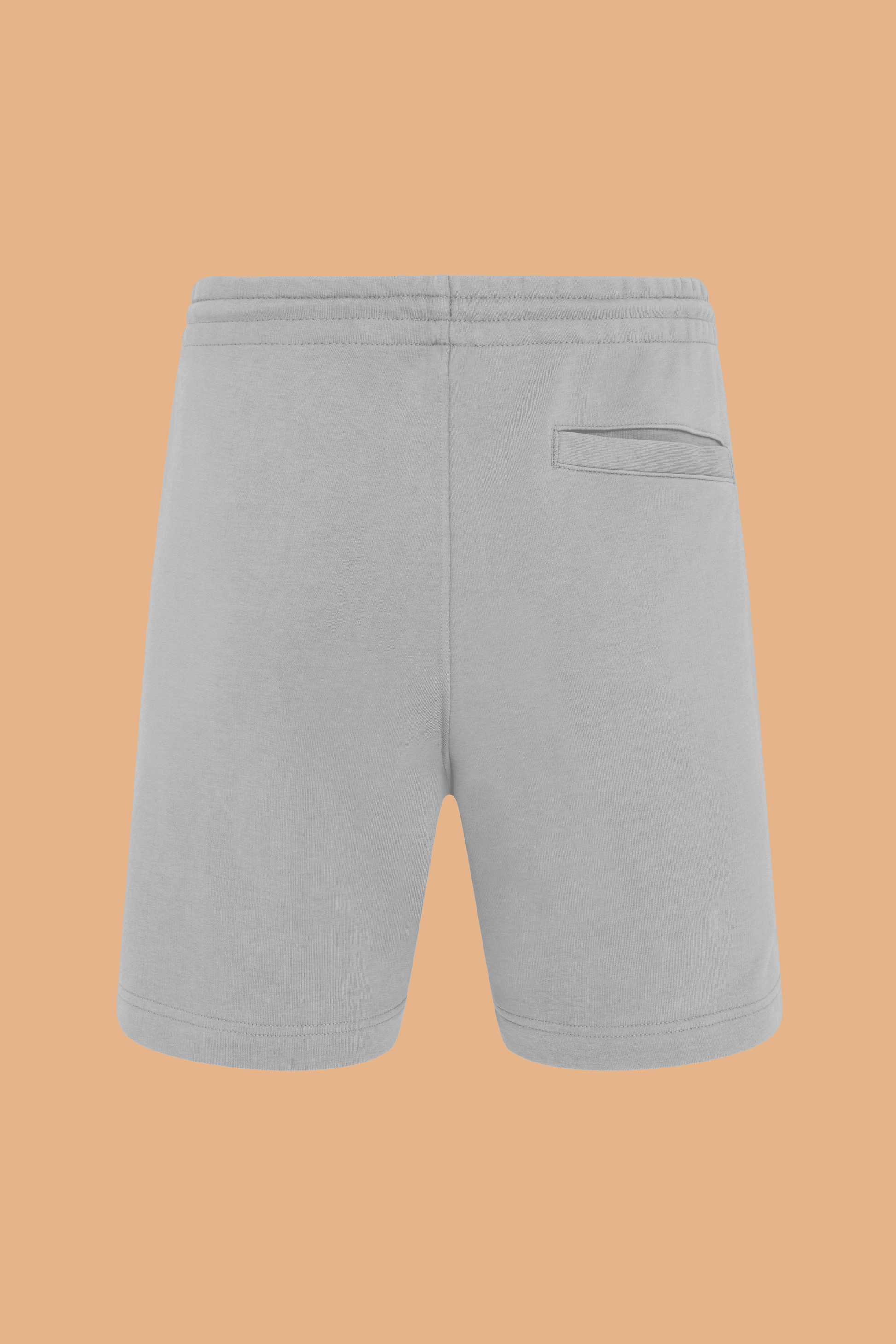 Embroidered P Shorts in Grey