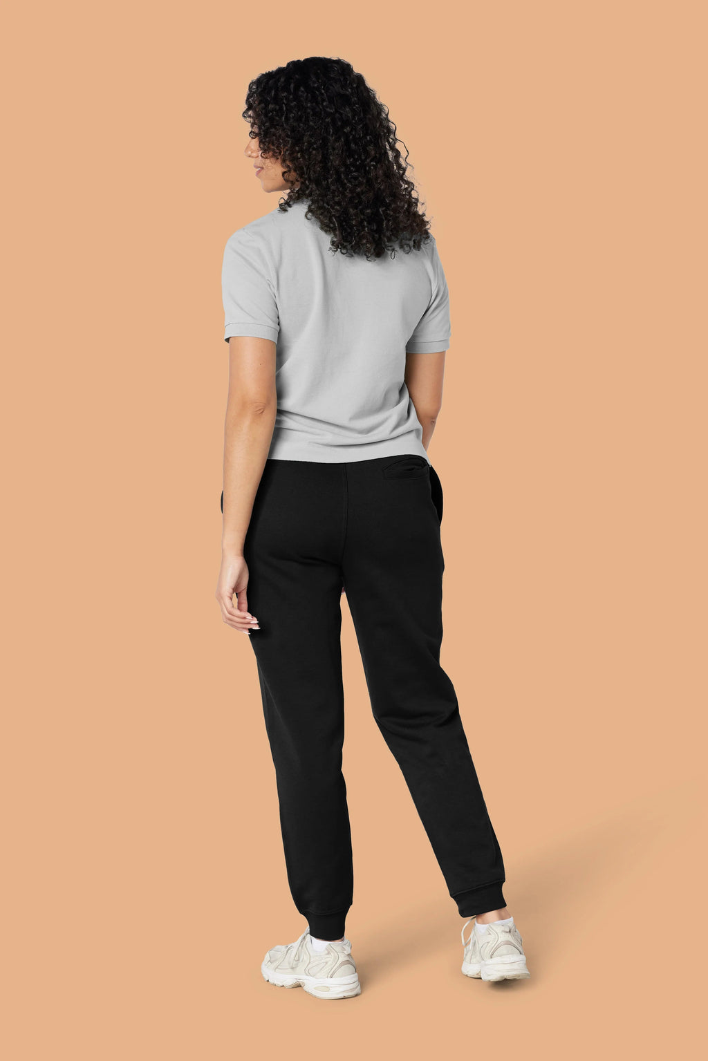 Embroidered P Joggers in Black