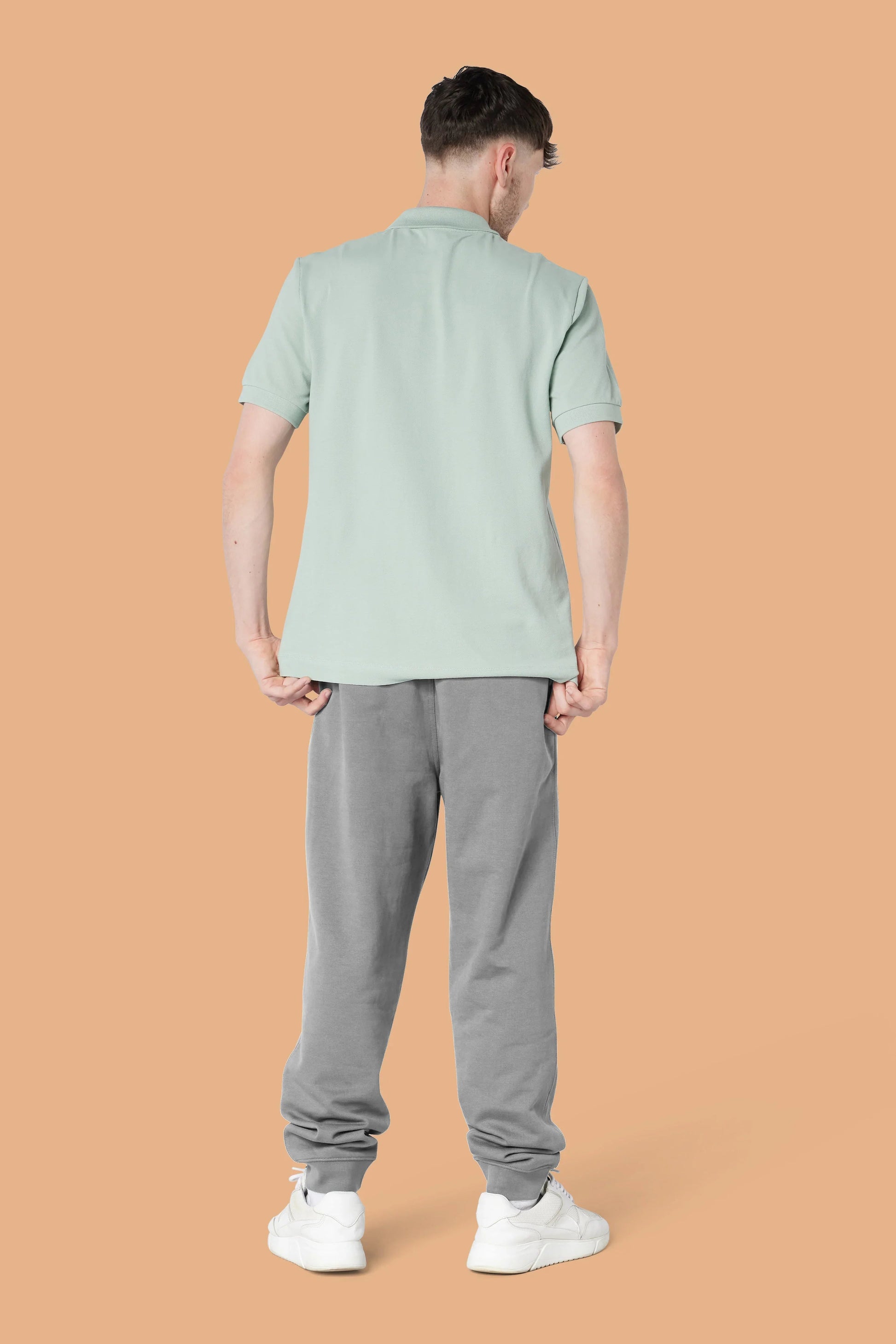 Embroidered P Joggers in Organic Cotton