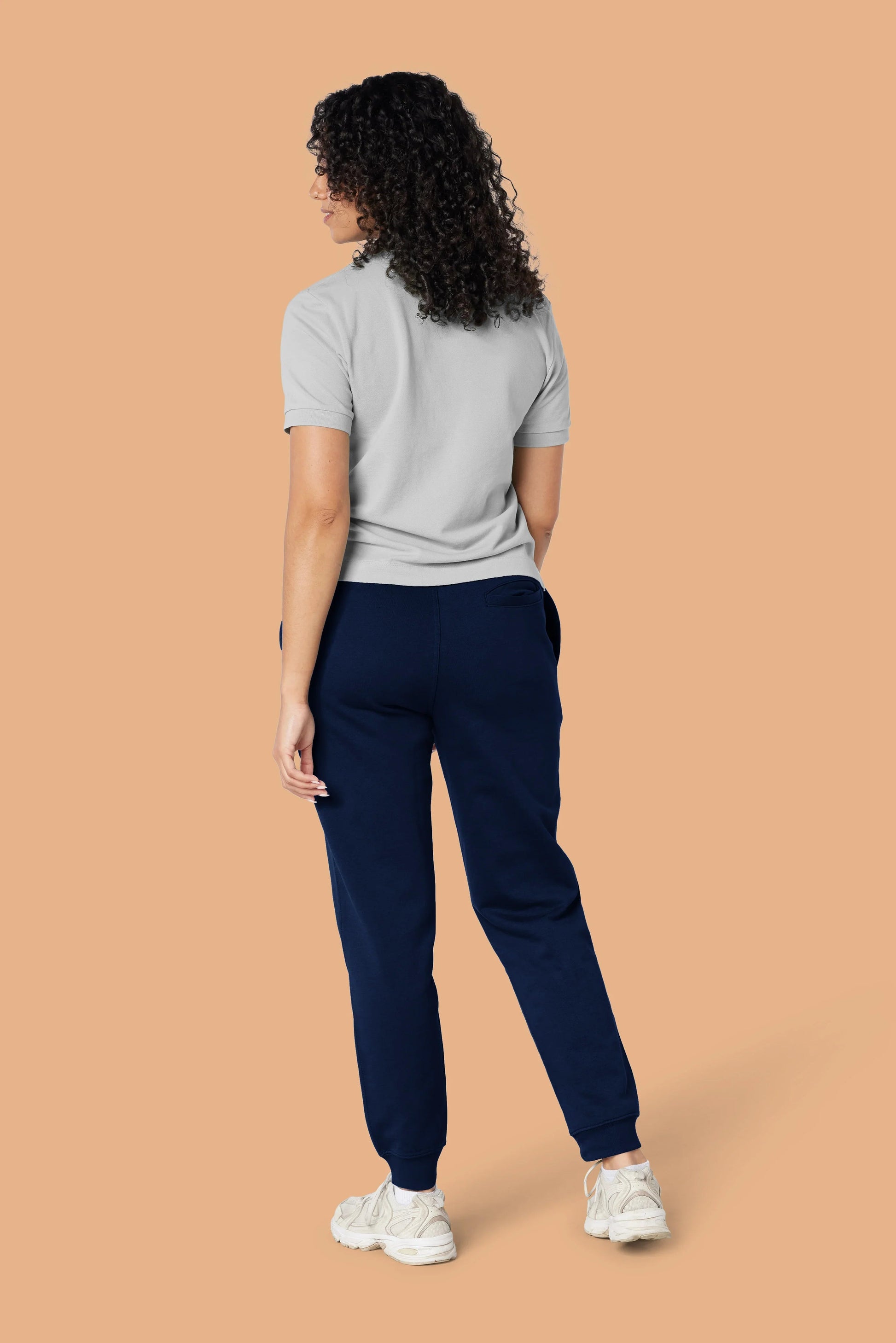 Embroidered P Joggers in Navy