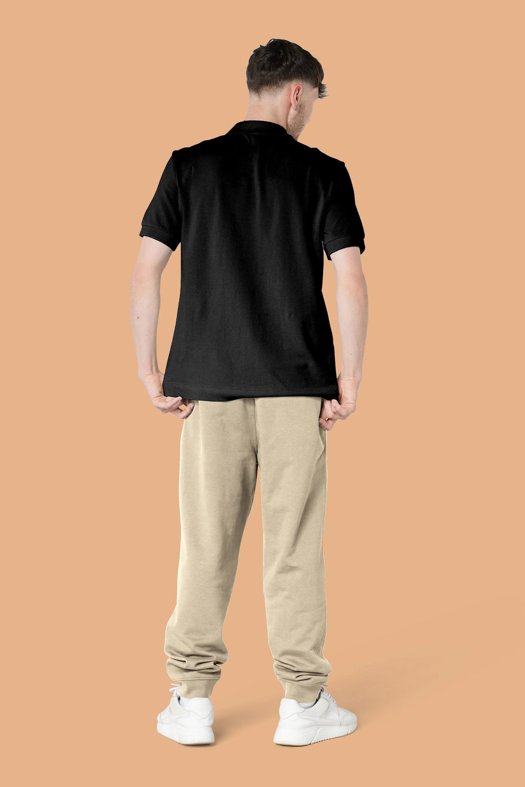 Embroidered P Joggers in Organic Cotton