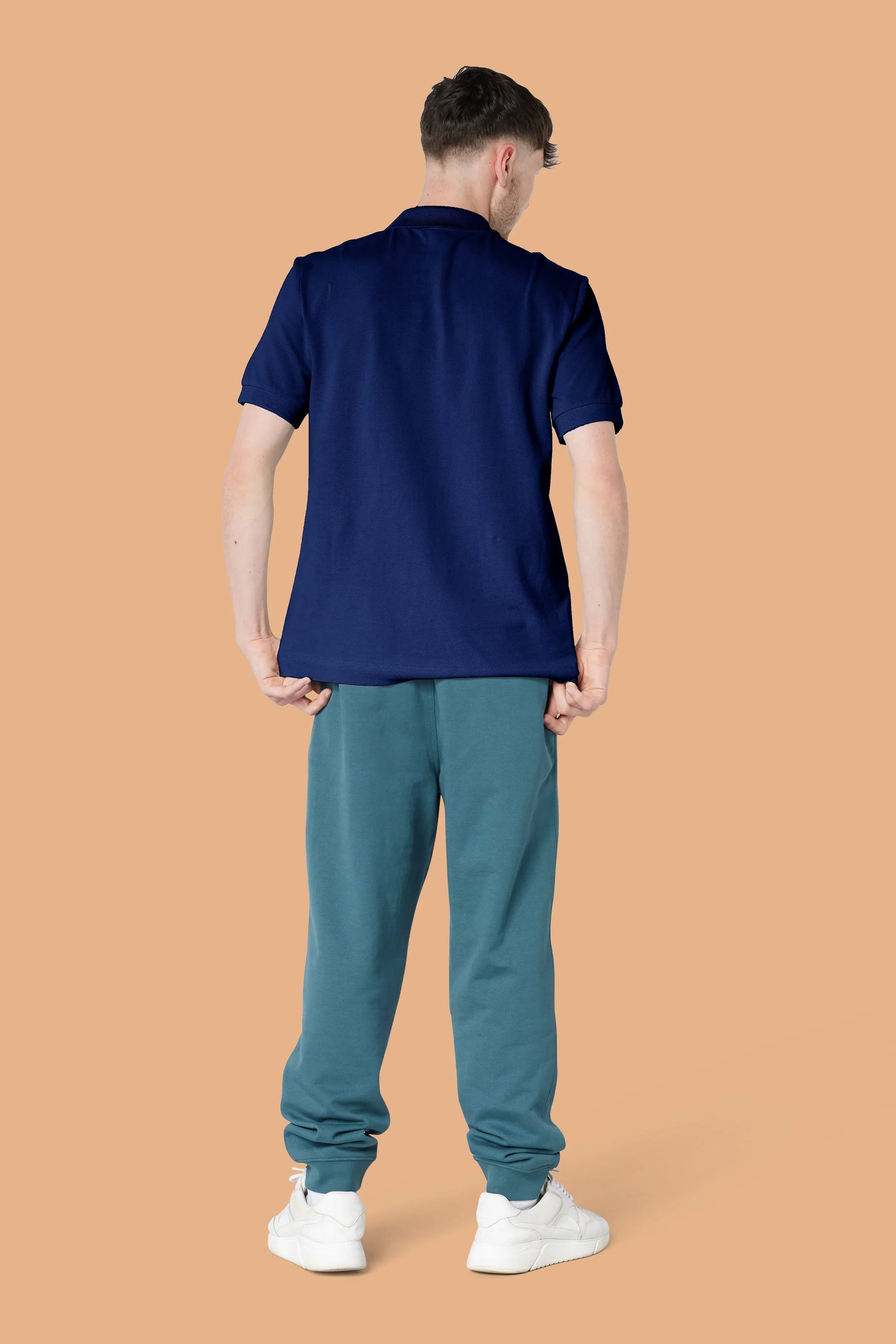 Embroidered P Joggers in Organic Cotton