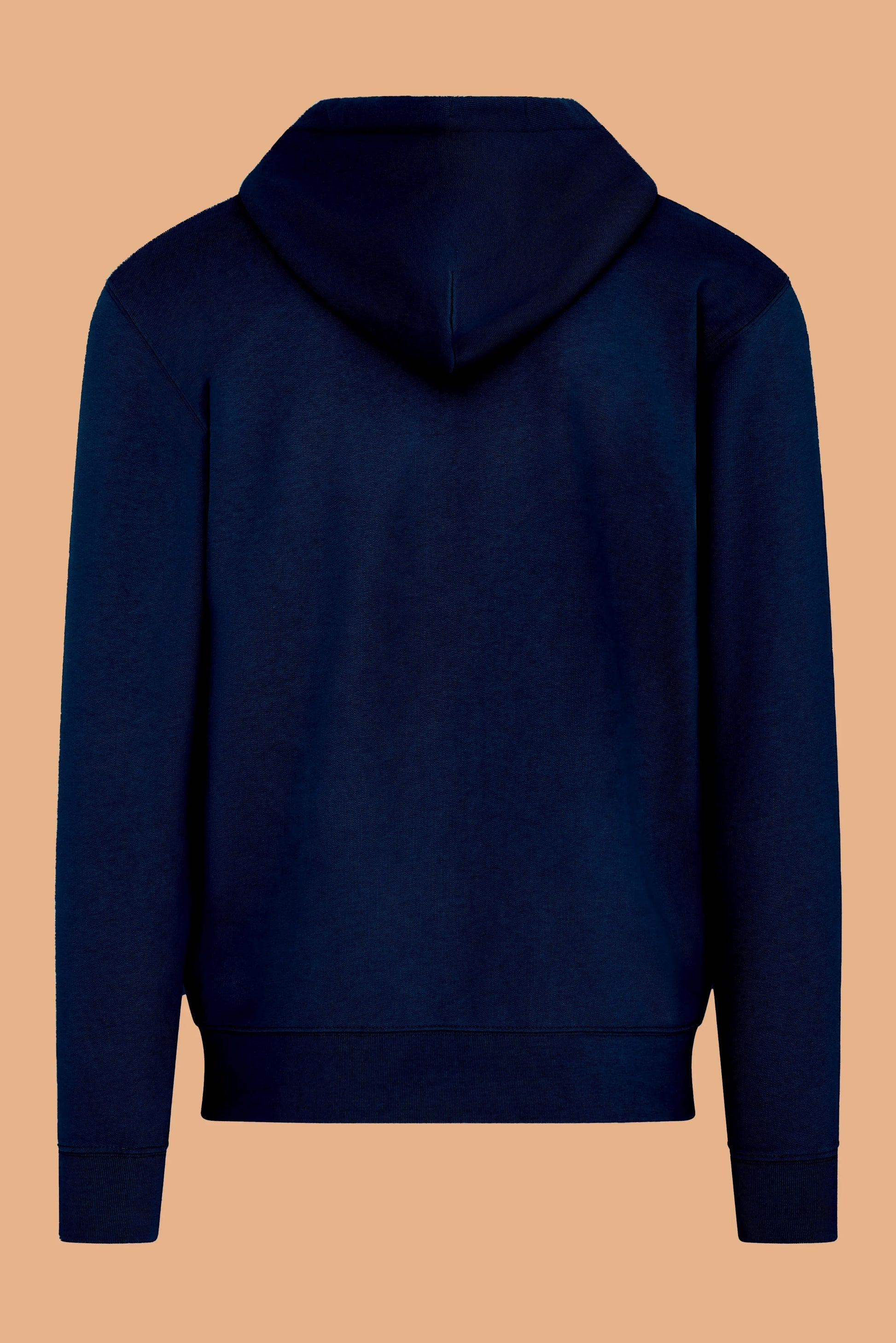 Embroidered Navy Zip Up Hoodie
