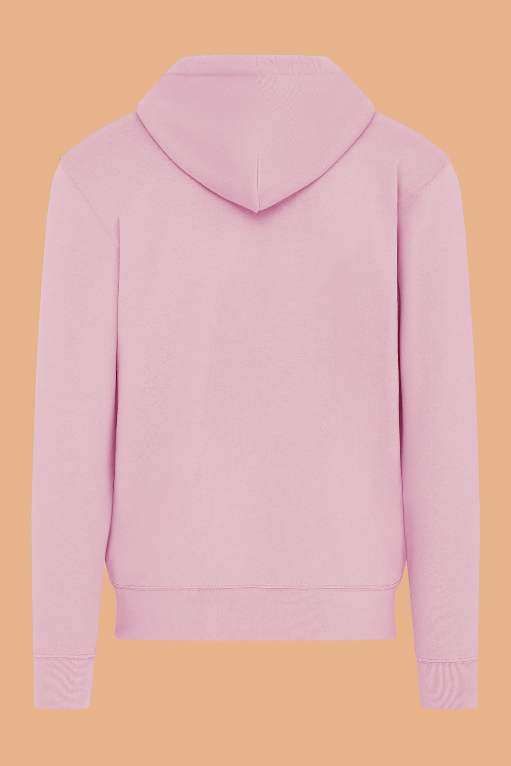 Embroidered P Zip Up Hoodie in Pink