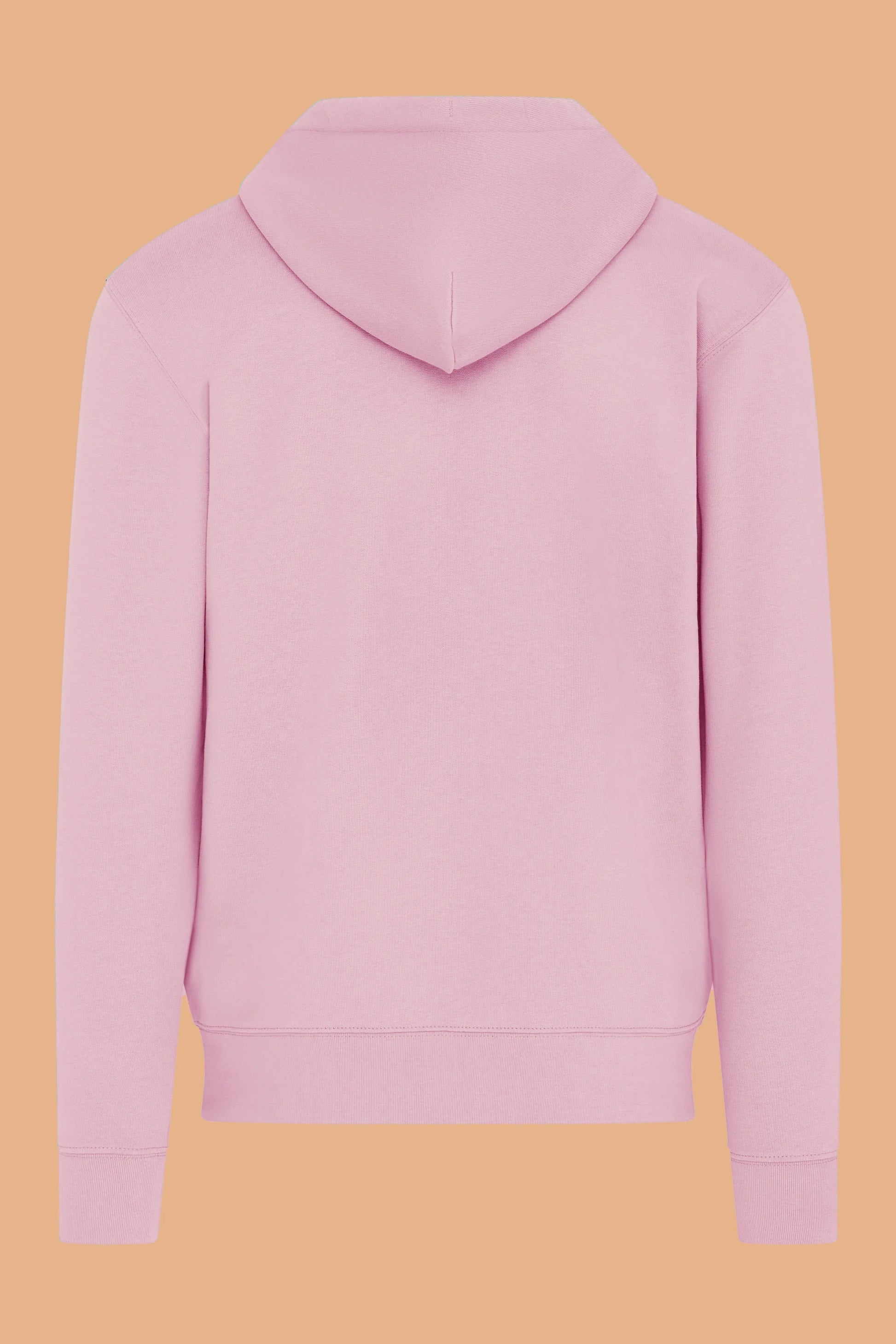 Embroidered P Zip Up Hoodie in Pink
