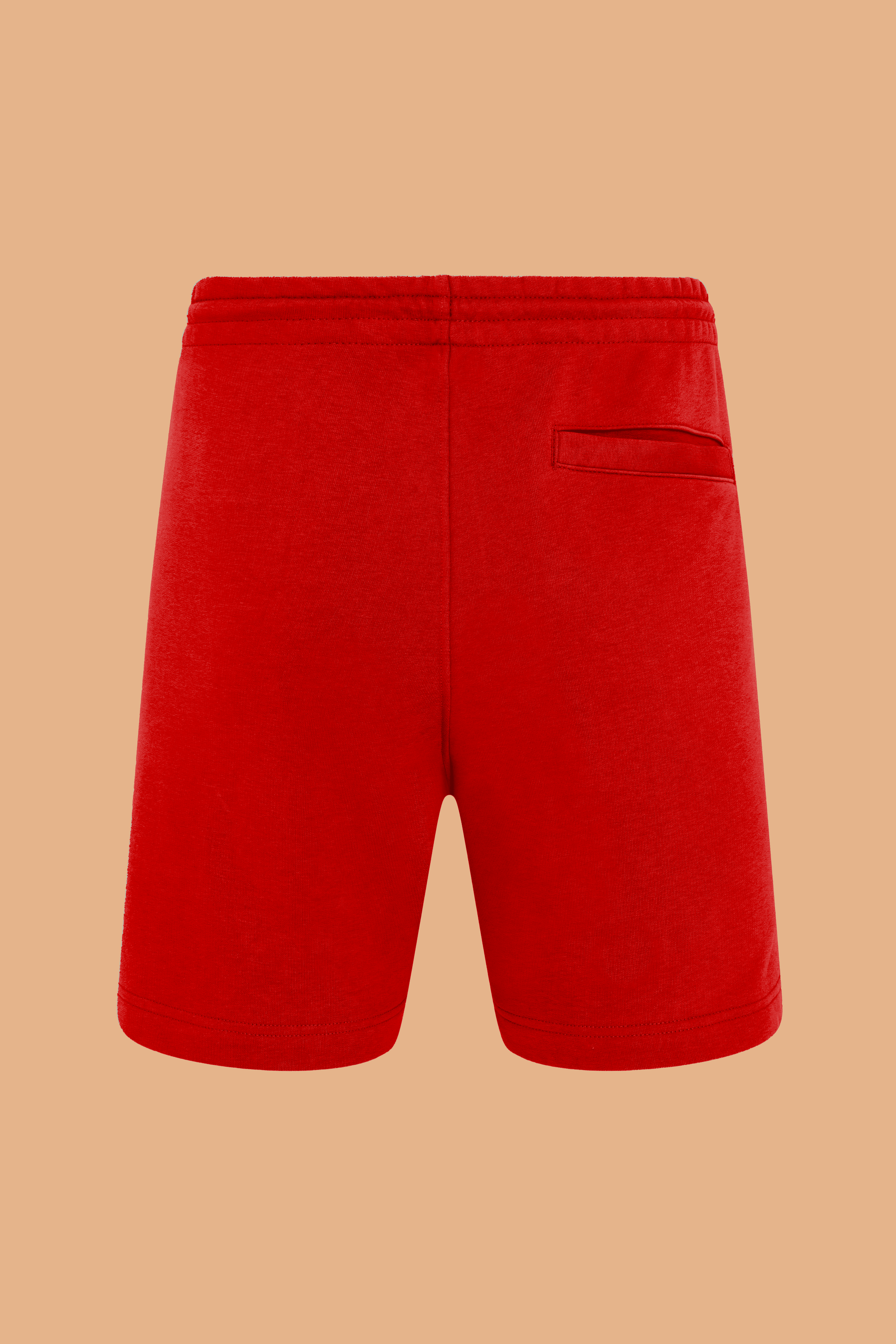 Embroidered P Shorts in Red