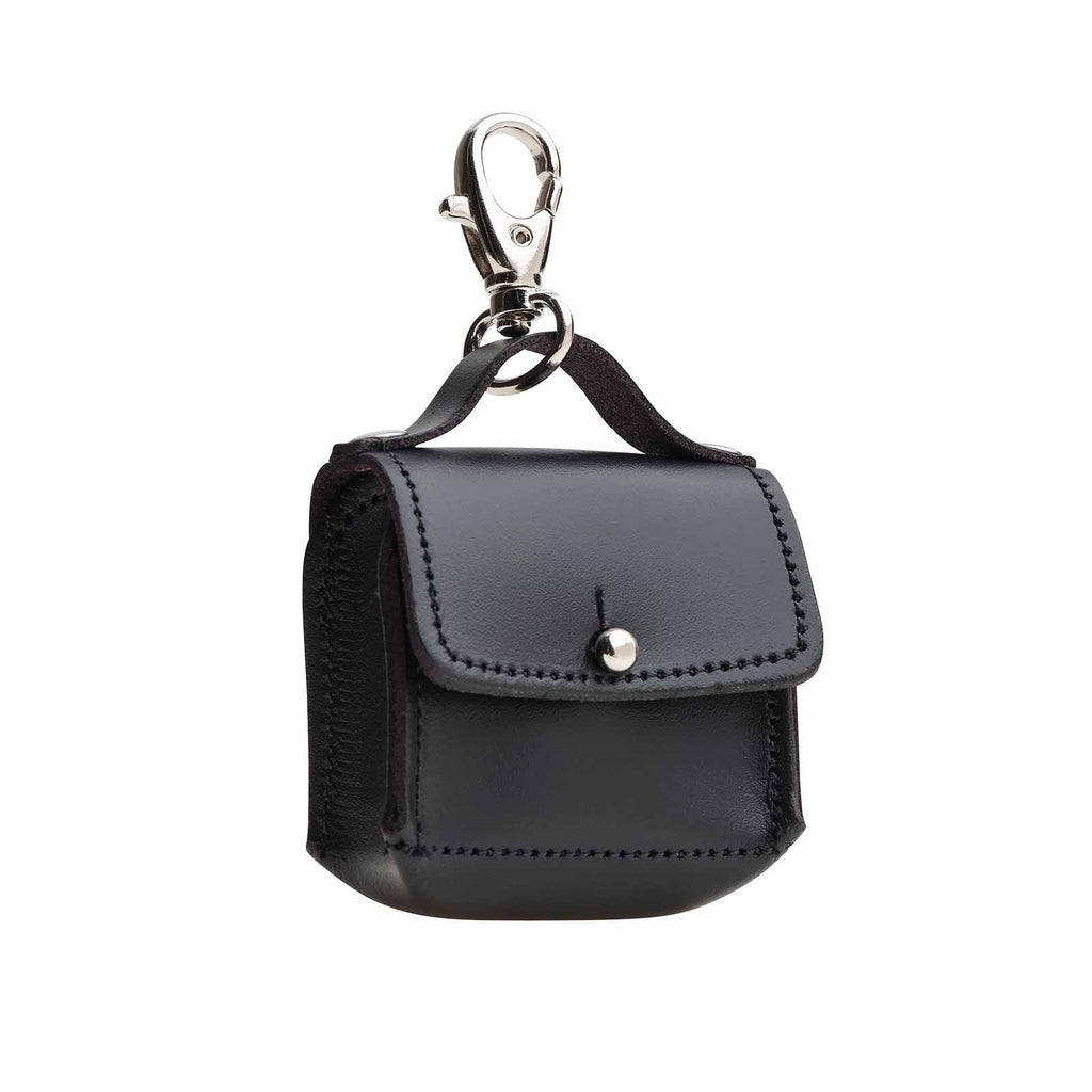 Black Leather Bag Charm Mini