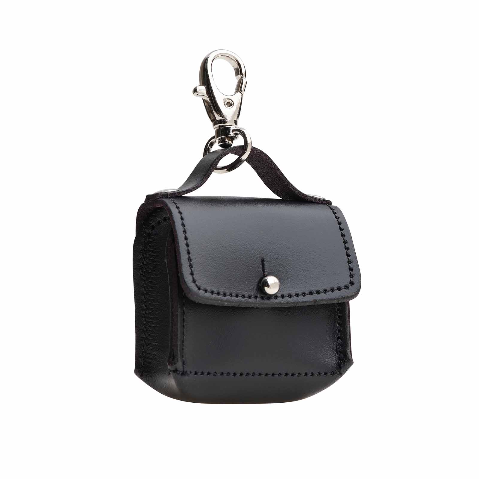 Black Leather Bag Charm Mini