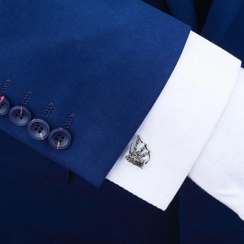 Bagpipe Cufflinks for Scottish Style