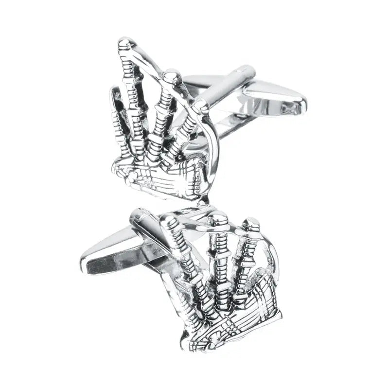 Bagpipe Cufflinks for Scottish Style