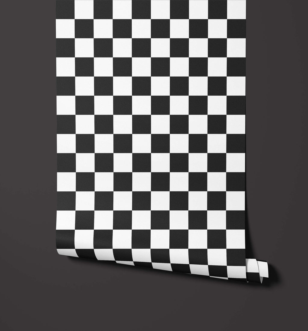 Bakersfield Chequerboard Wallpaper Modern Design