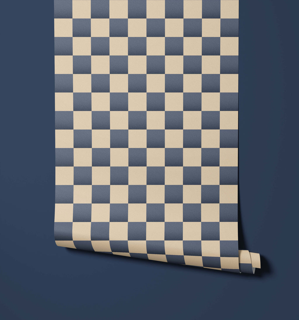 Bakersfield Chequerboard Wallpaper Modern Design