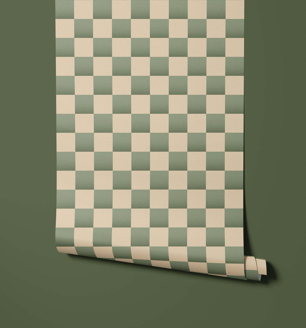 Bakersfield Chequerboard Wallpaper Modern Design