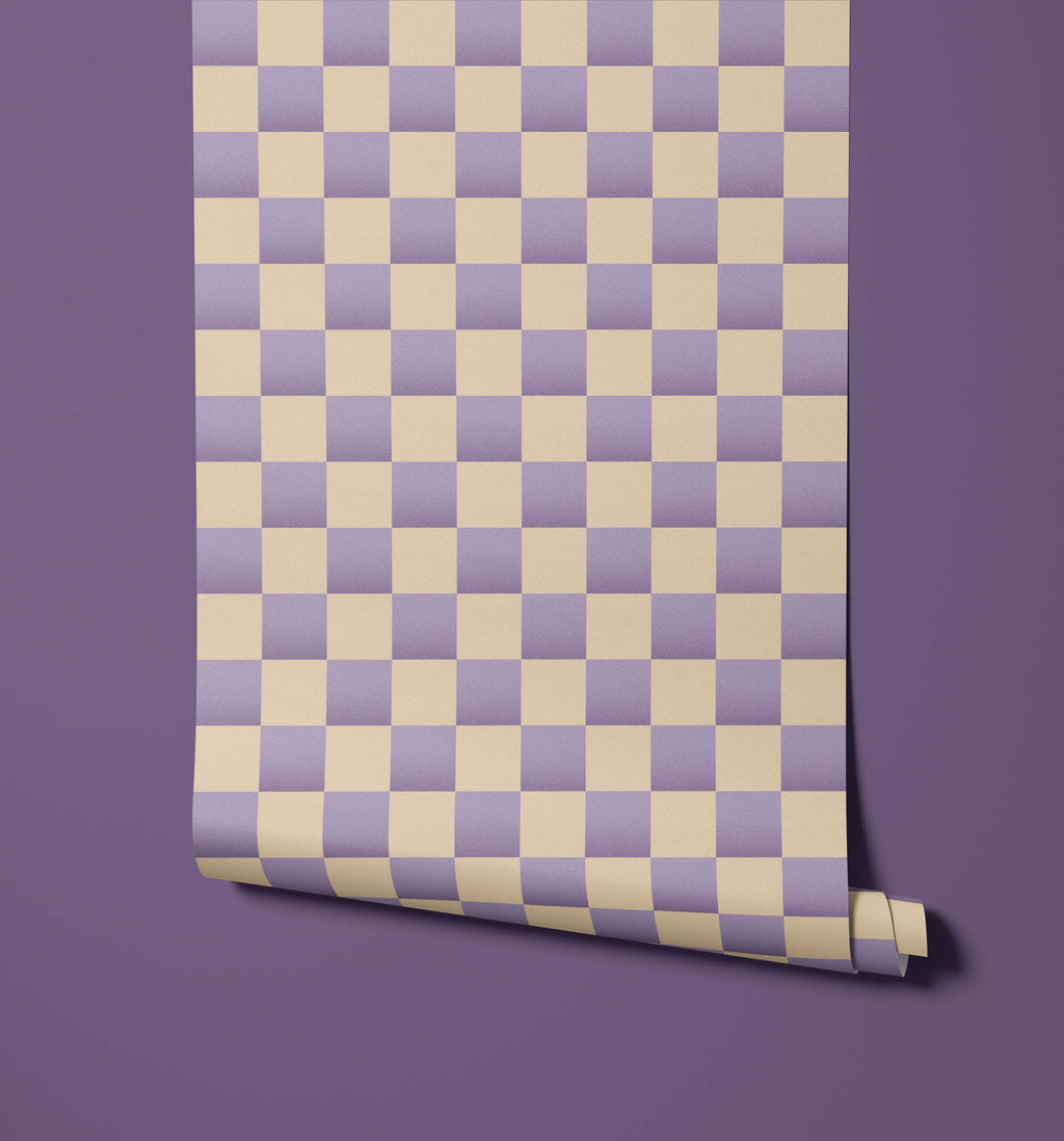 Bakersfield Chequerboard Wallpaper Modern Design