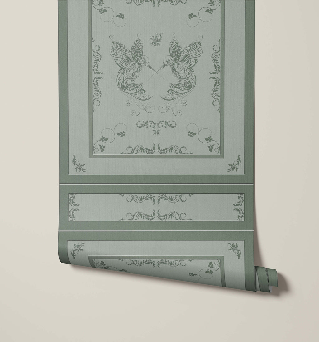 Balfour 3D Wood Panel Wallpaper with Hummingbirds