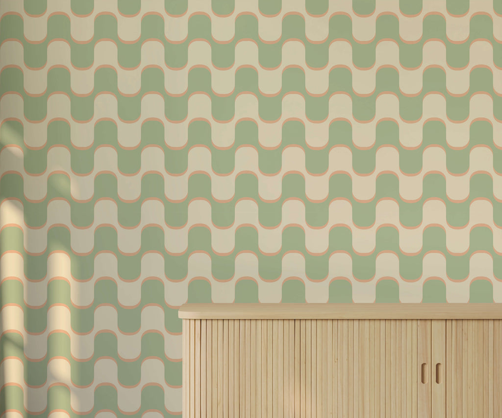 Ballinger 70s Retro Squiggle Wallpaper