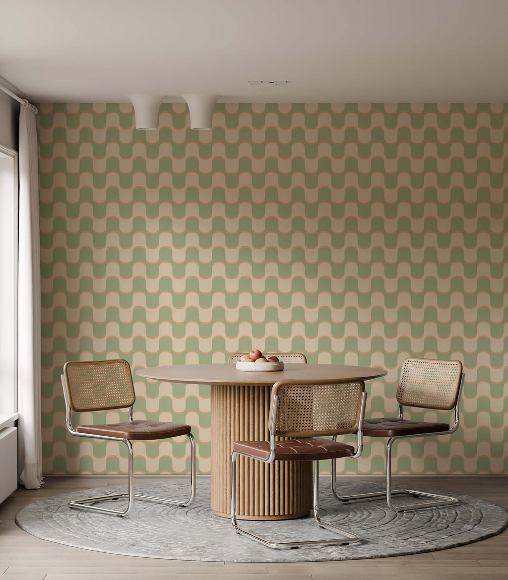 Ballinger 70s Retro Squiggle Wallpaper