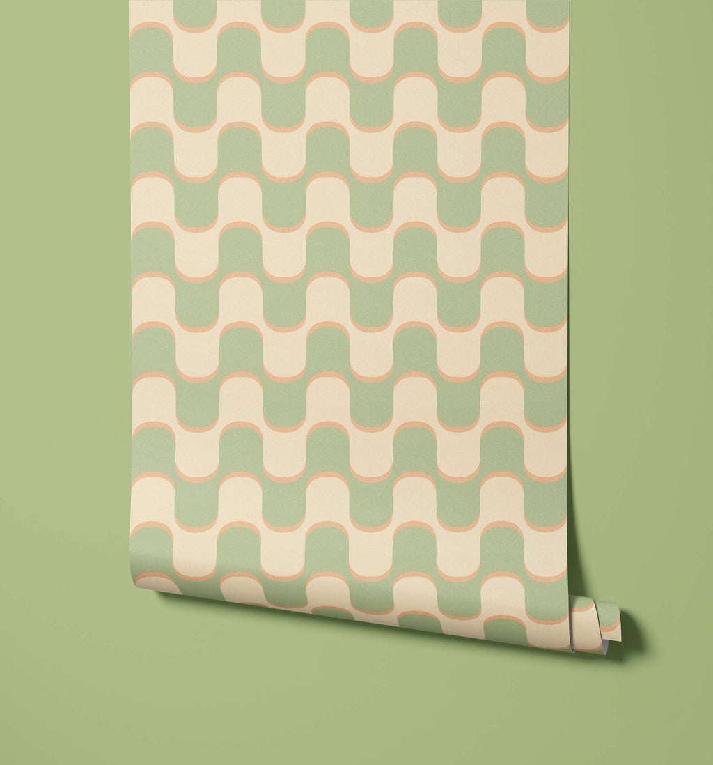Ballinger 70s Retro Squiggle Wallpaper