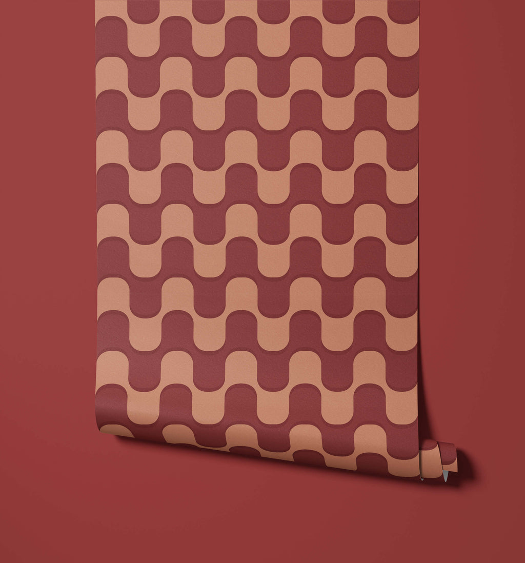 Ballinger 70s Retro Squiggle Wallpaper