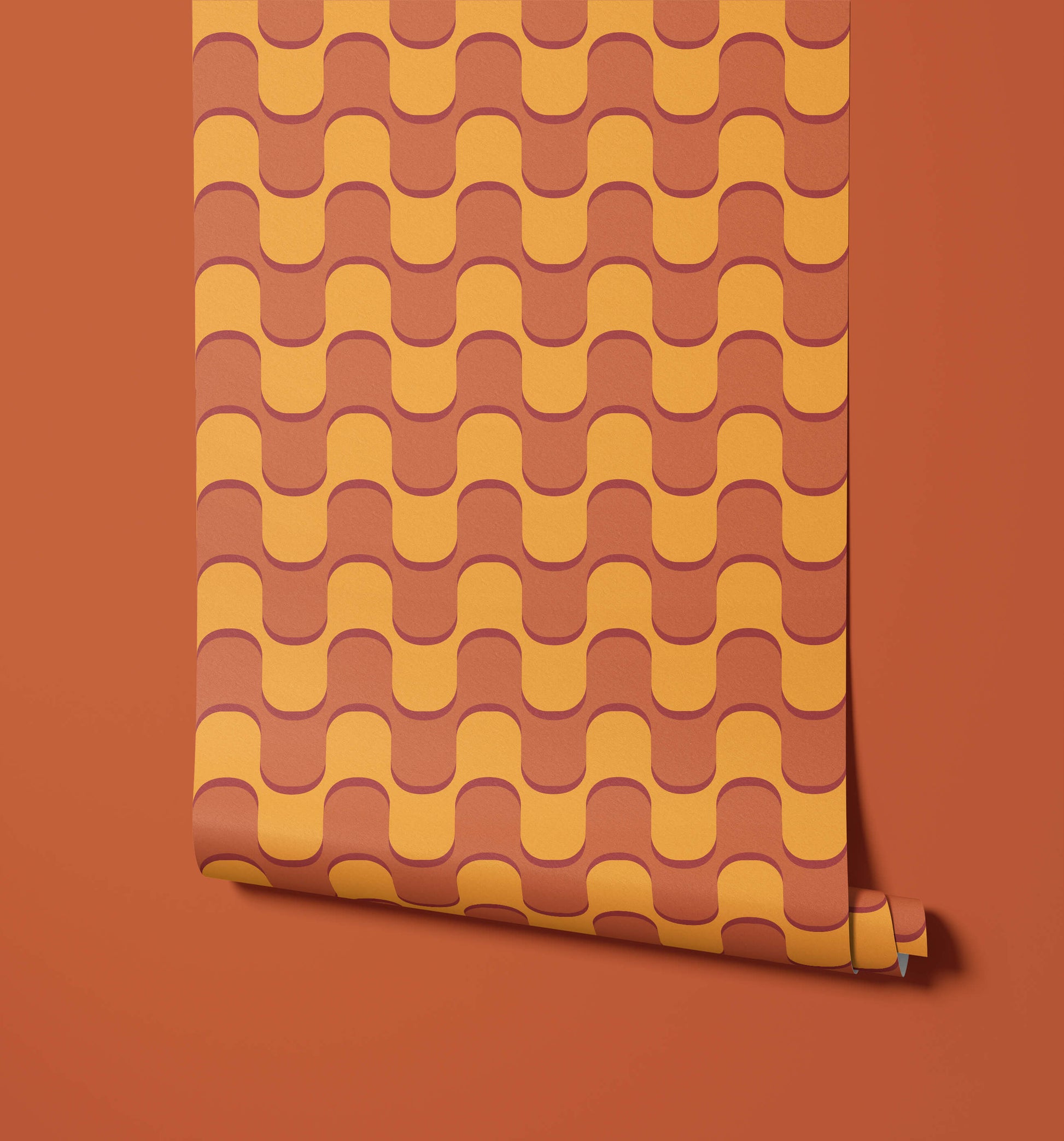 Ballinger 70s Retro Squiggle Wallpaper