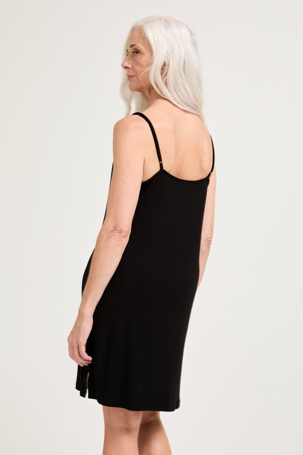 Bamboo Chemise Nightdress in Black