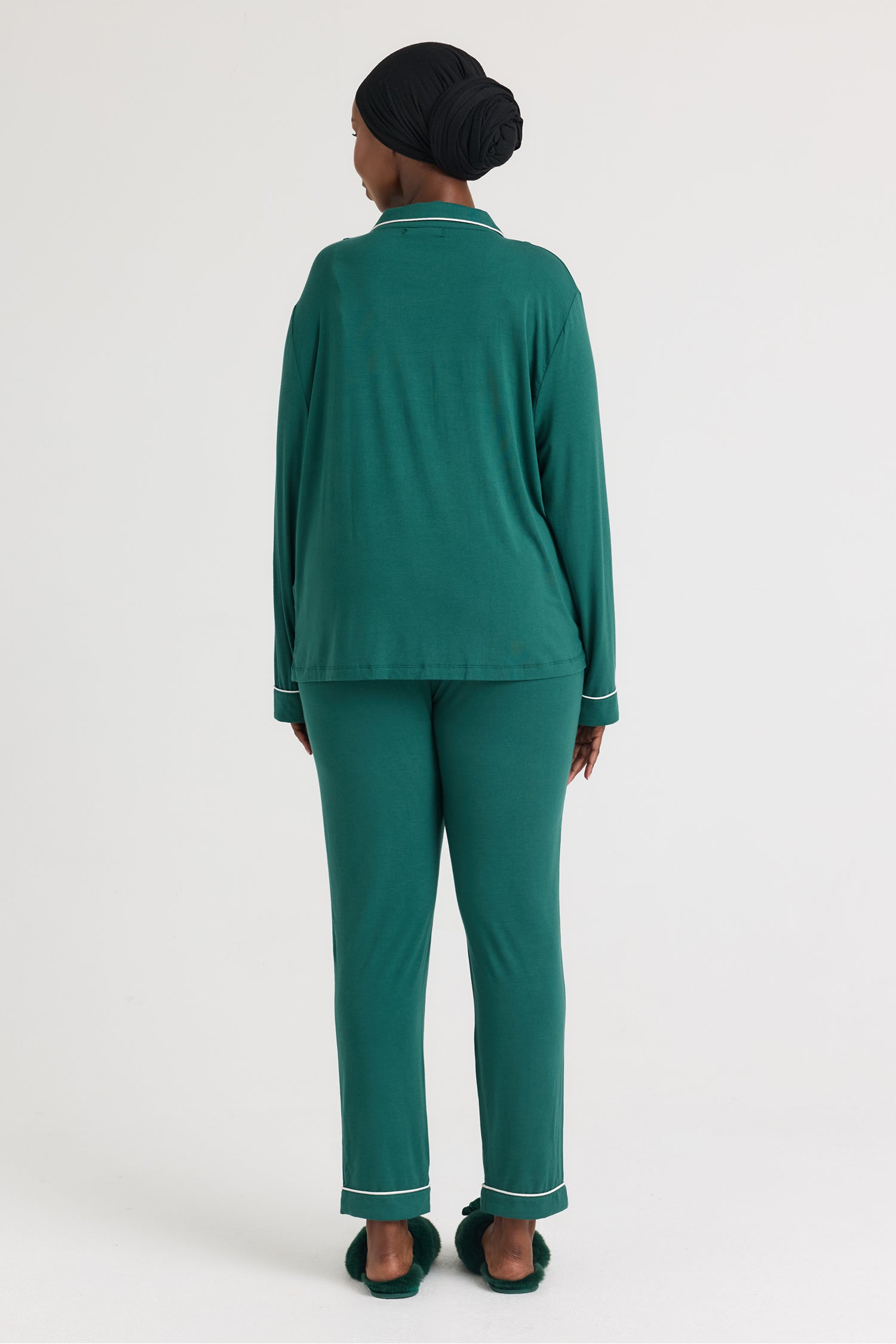 Bamboo Long Pyjama Set in Green