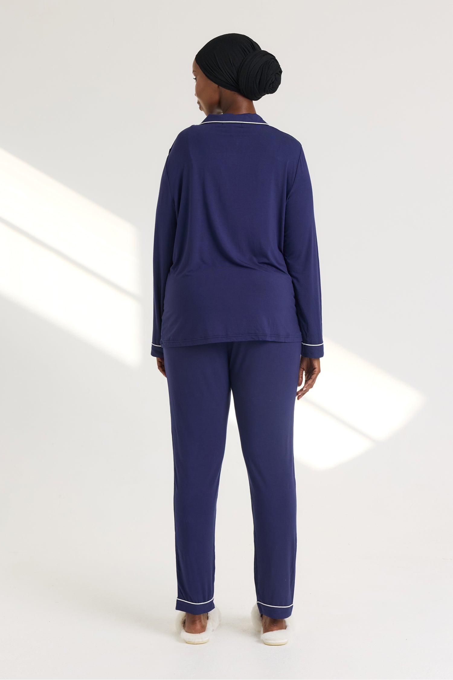 Bamboo Long Pyjama Set in Midnight