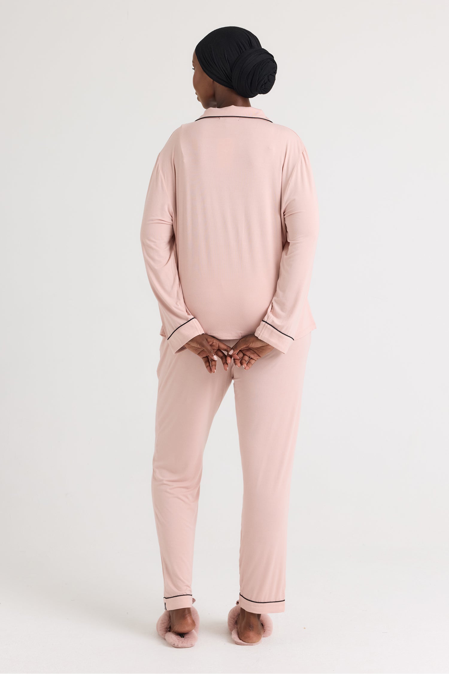Bamboo Long Pyjama Set in Pink