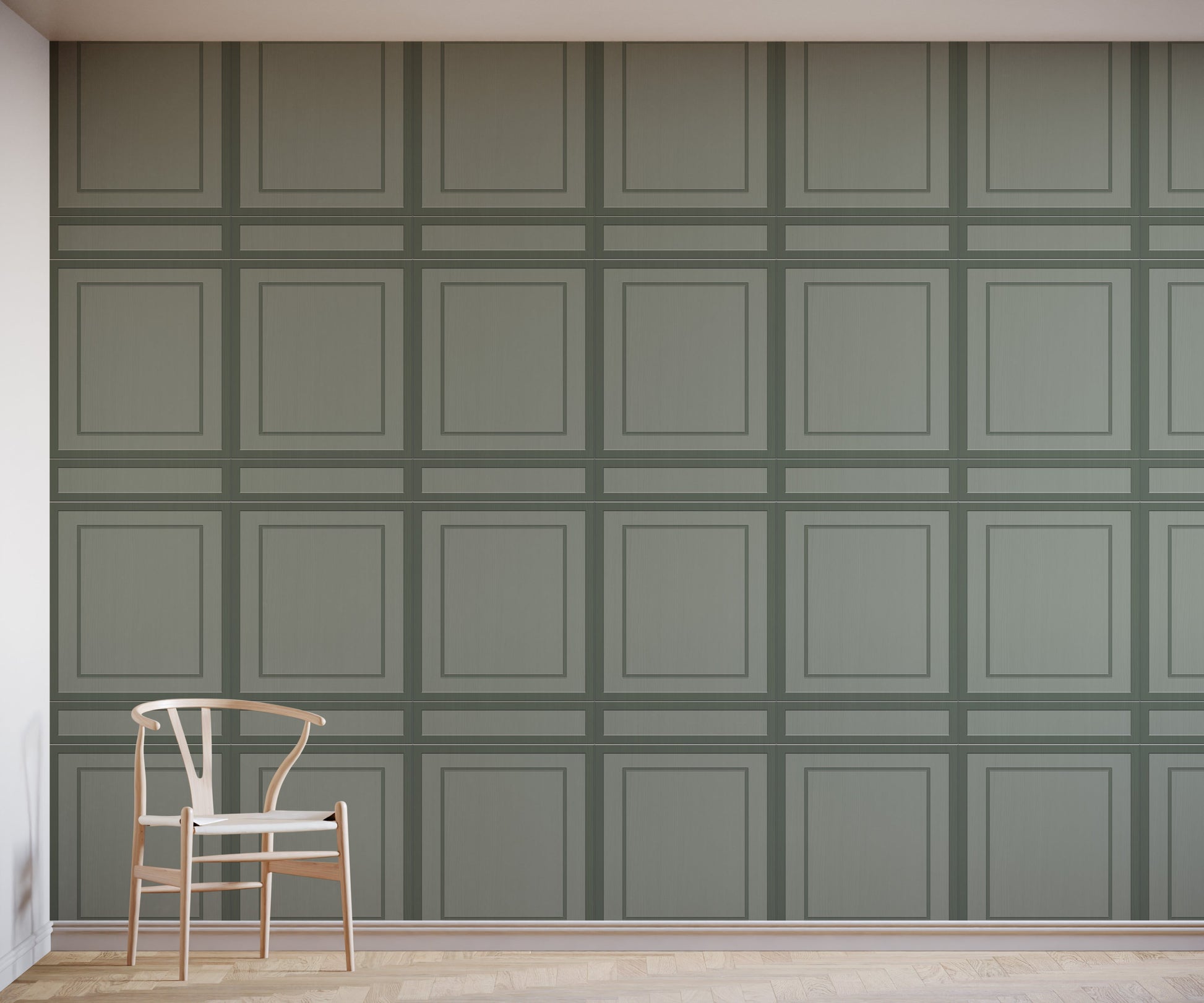 Minimal 3D Faux Wood Panel Wallpaper