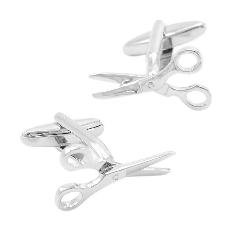 Scissors Cufflinks in Stainless Steel