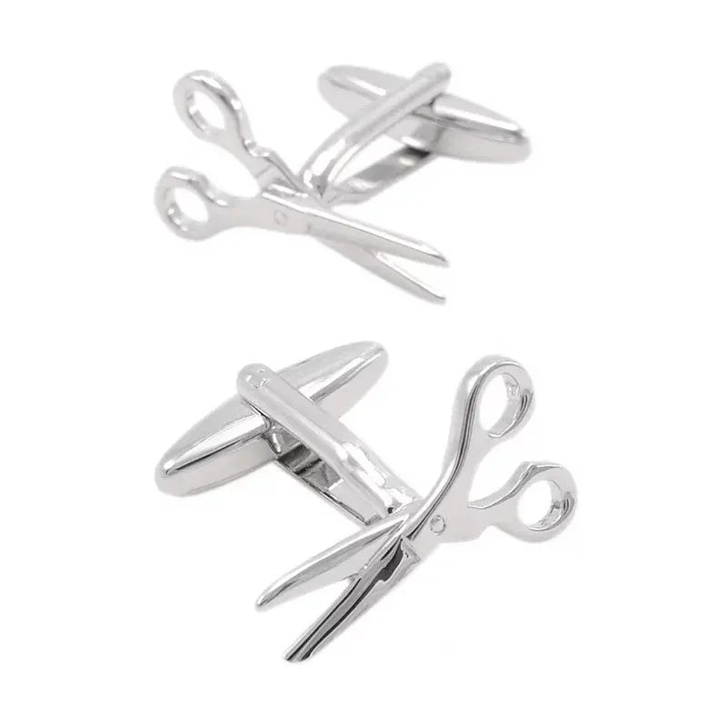 Scissors Cufflinks in Stainless Steel