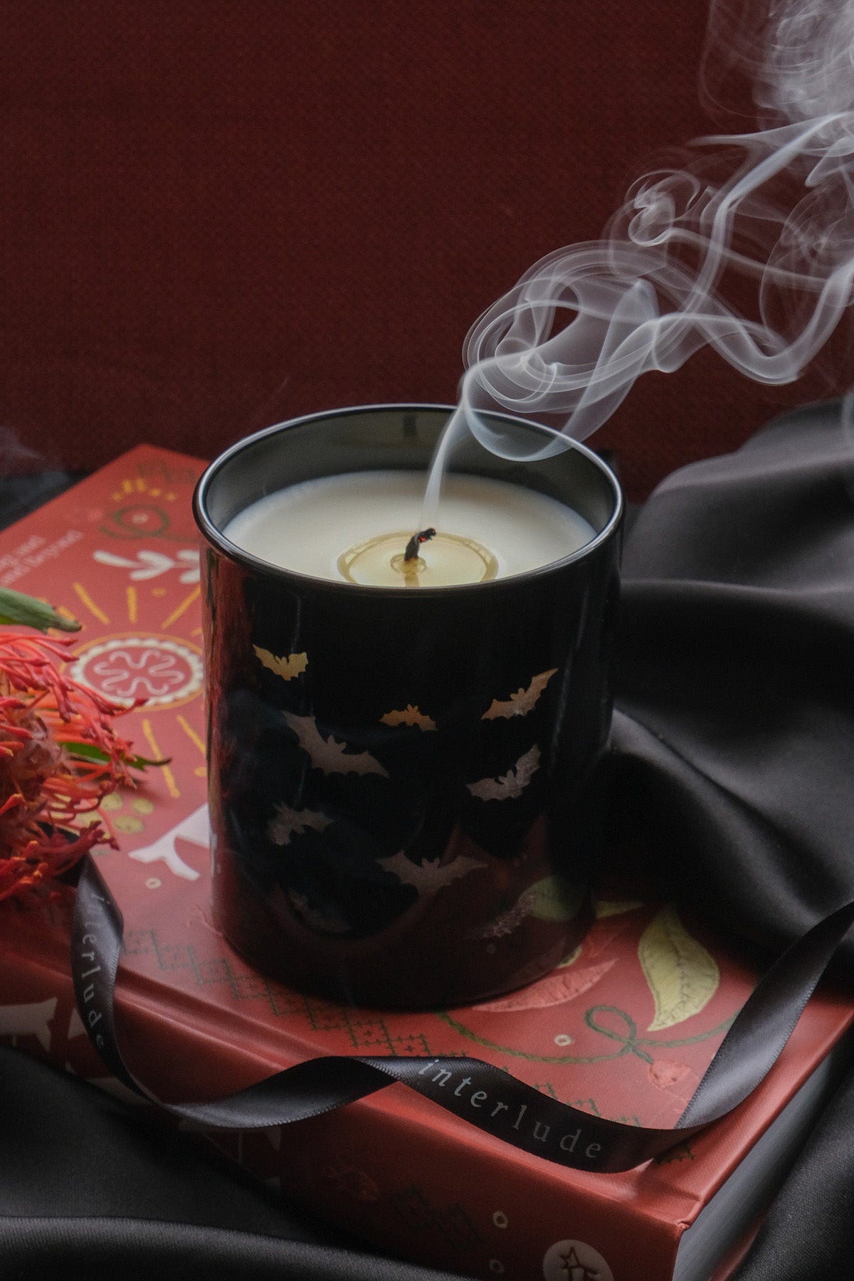 Halloween Bat Scented Candle in Glass Jar