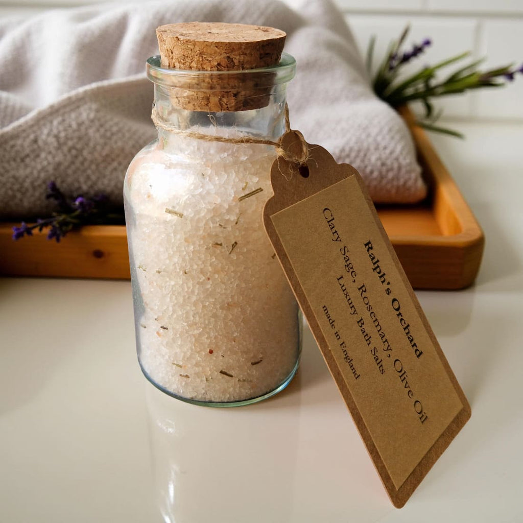 Vegan Bath Salts with Rosemary and Sage