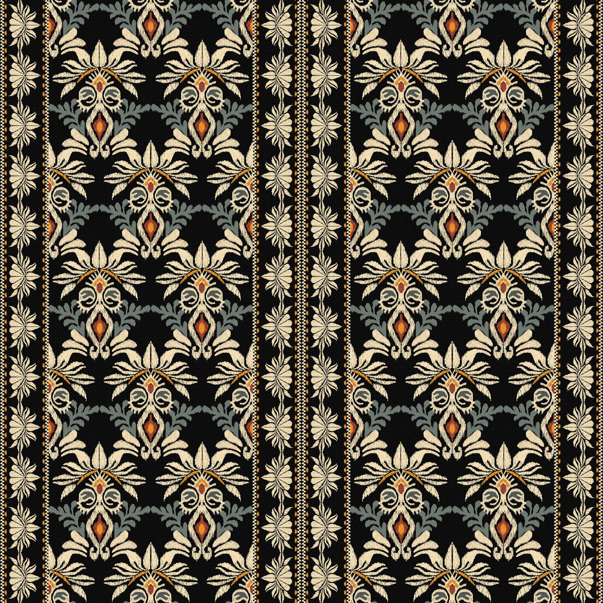 Ottoman Wallpaper with Ornate Floral Patterns