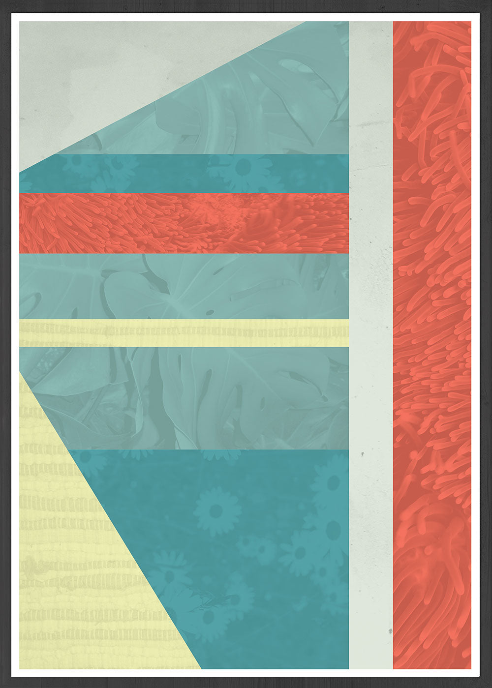 Beach Hut Geometric Wall Art Print