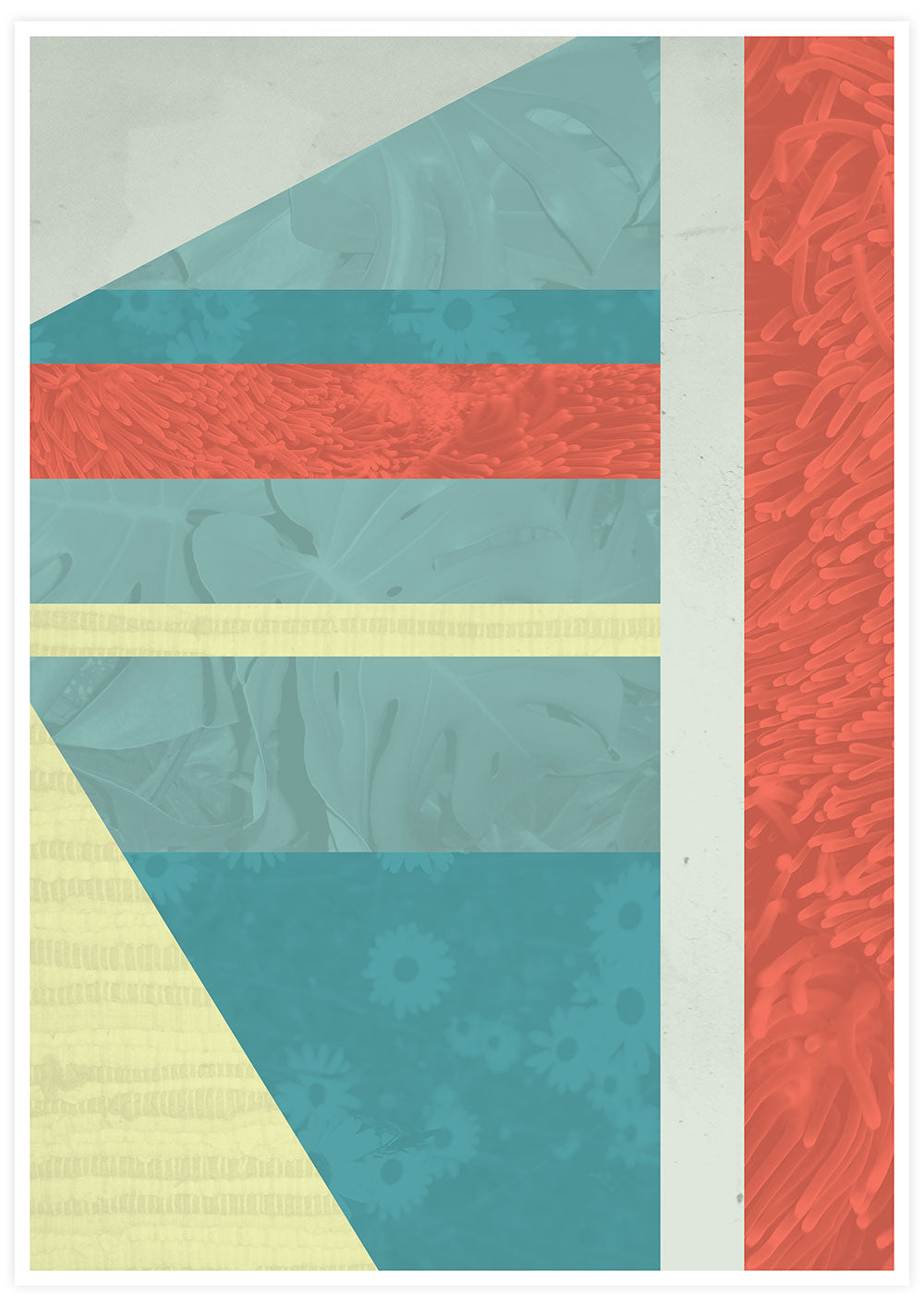 Beach Hut Geometric Wall Art Print