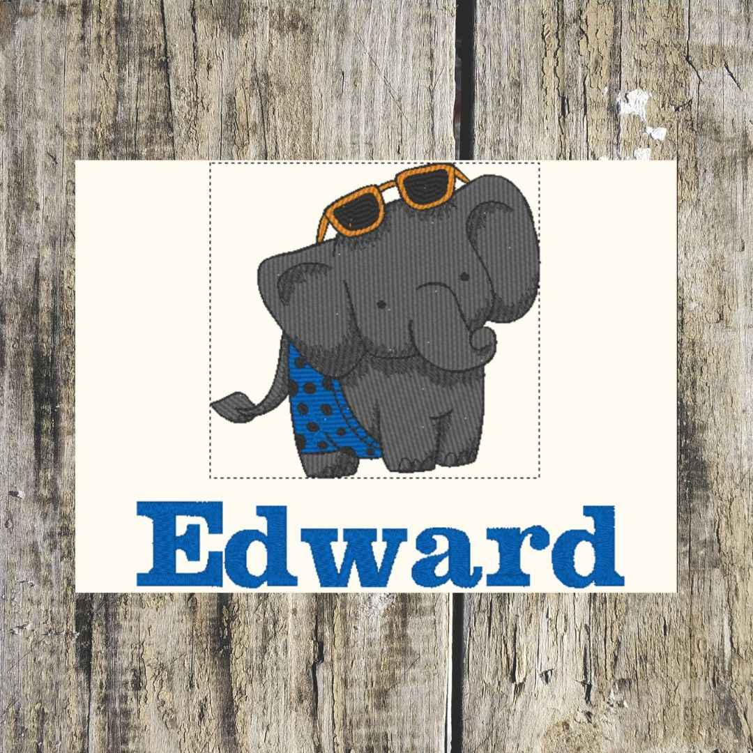 Beach Elephant Personalised Towels