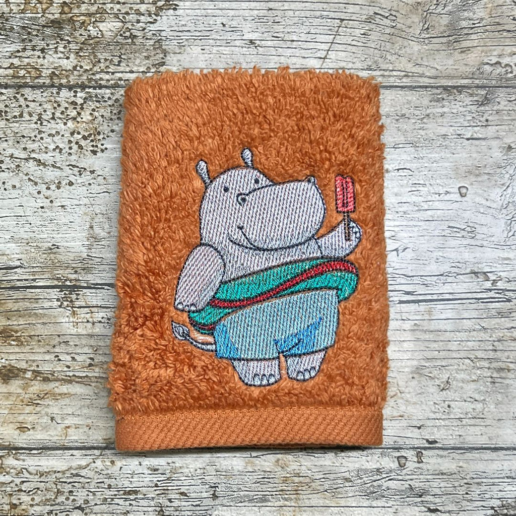 Beach Hippo Face Cloth